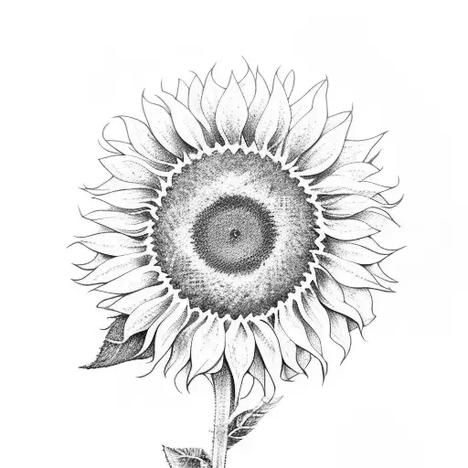 Sunflower Word alan tattoo design idea