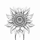 Sunflower Word alan tattoo design idea
