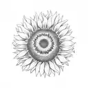 Sunflower Word alan tattoo design idea