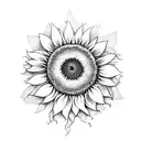 Sunflower Word alan tattoo design idea