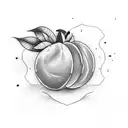 a peach and an orange tattoo design idea