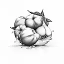 peaches and oranges tattoo design idea