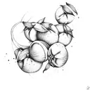 peaches and oranges tattoo design idea