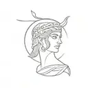 athena greek goddess tattoo design idea
