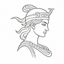 athena greek goddess tattoo design idea