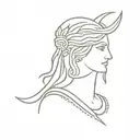 athena greek goddess tattoo design idea