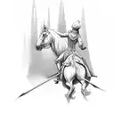 funny headless horseman tattoo design idea