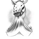 funny headless horseman tattoo design idea