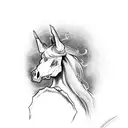 funny headless horseman tattoo design idea