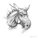 funny headless horseman tattoo design idea