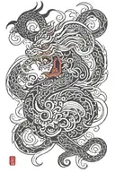 neo tribalism cyber sigilism tattoo design idea