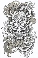 neo tribalism cyber sigilism tattoo design idea