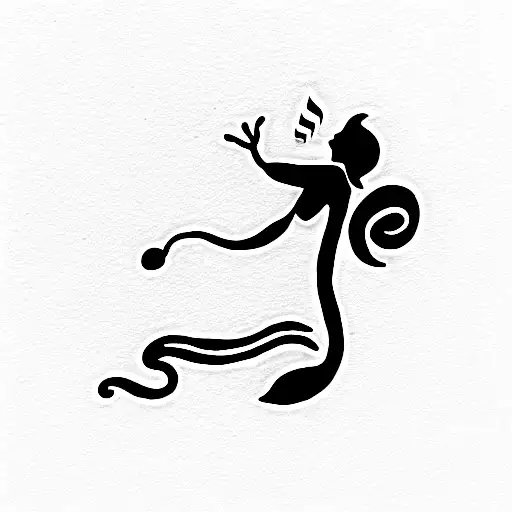 tattoo on singing, dancing and music in general tattoo design idea