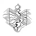 Audio Waves tattoo design idea