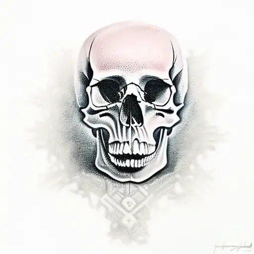 Skull, 777, dead or alive tattoo design idea