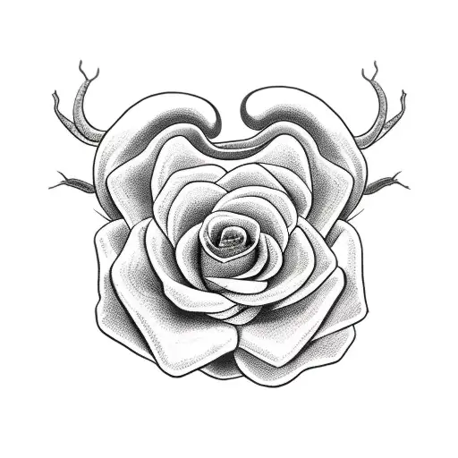 Snake, roses, people are poison  tattoo design idea