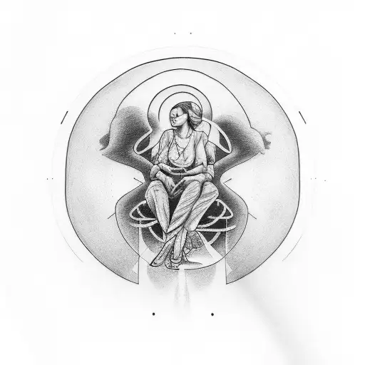 God, mother, time tattoo design idea