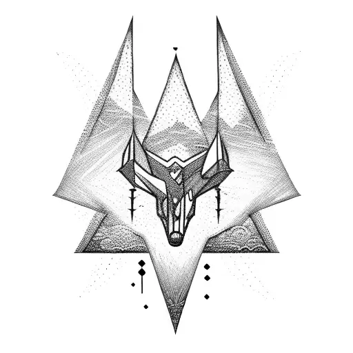 lightning crossed by an arrow tattoo design idea