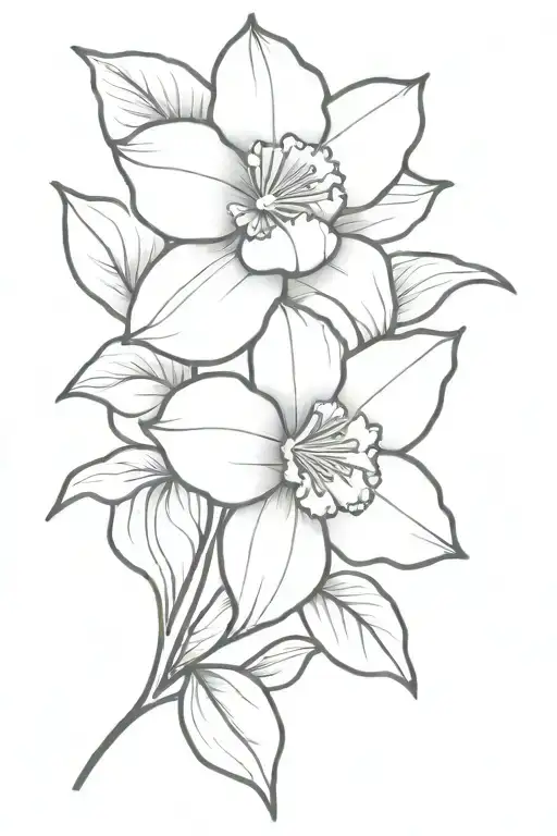 black light daffodil and camellia tattoo on wrist tattoo tattoo design idea