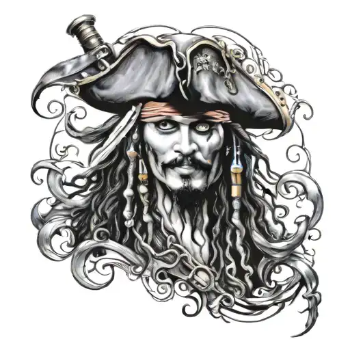 pirates of the caribbean tattoo design idea