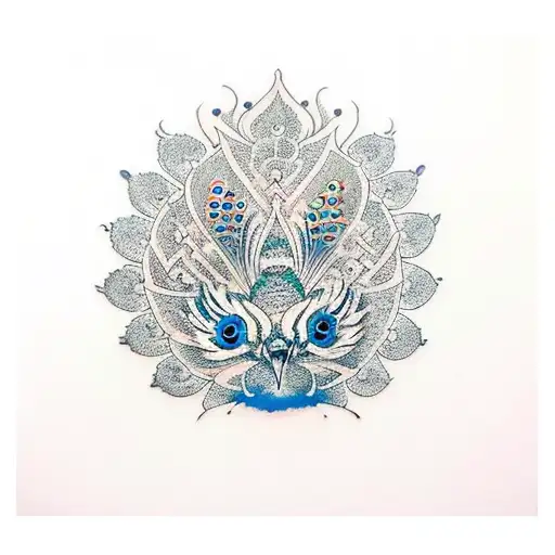 Peacock tattoo design idea