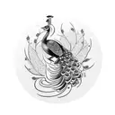 Peacock tattoo design idea