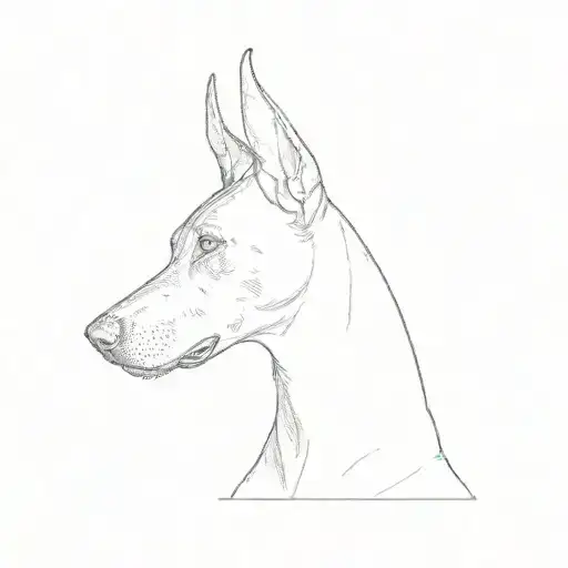 doberman pinscher tattoo design idea