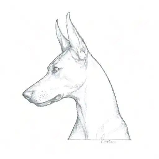 doberman pinscher tattoo design idea
