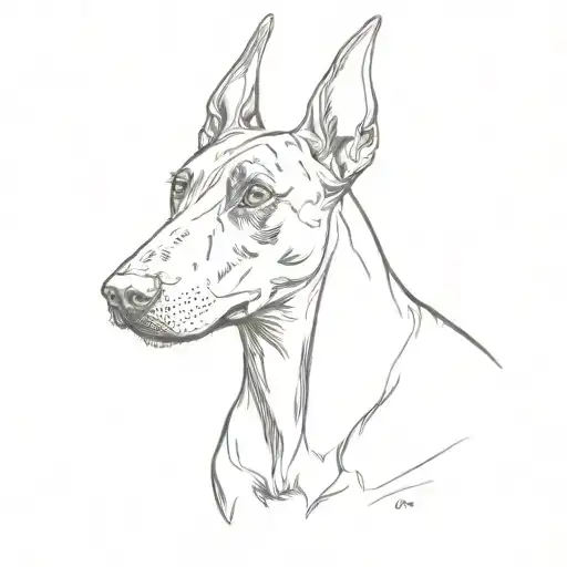 doberman pinscher tattoo design idea