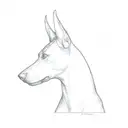 doberman pinscher tattoo design idea