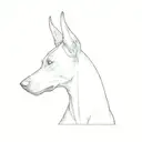 doberman pinscher tattoo design idea