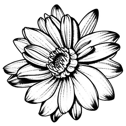 Simple traditional flower bundle tattoo - Tattoogrid.net
