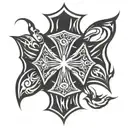 firefighter Maltese cross tattoo design idea