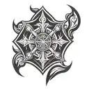 firefighter Maltese cross tattoo design idea