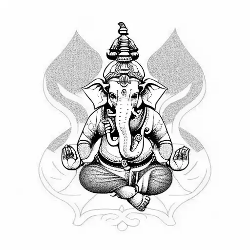 ganpati Rudra avatar tattoo design idea