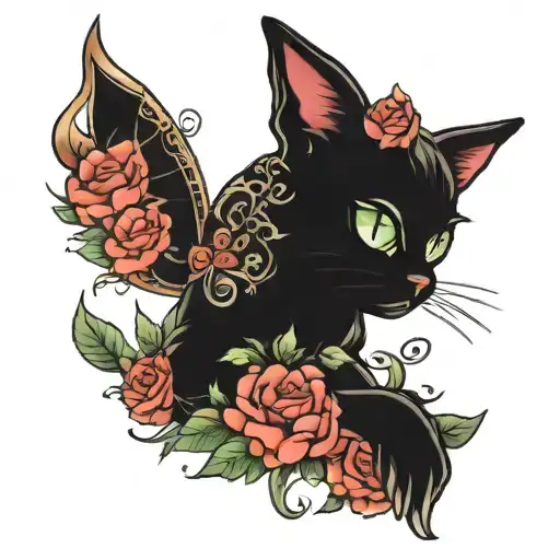 for my cat that passed away named babycat she  tattoo design idea