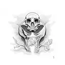  aquarium inside the human body with only the bones showing tattoo design idea