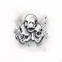  aquarium inside the human body with only the bones showing tattoo design idea