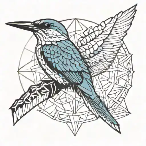 kingfisher and Mandela  tattoo design idea