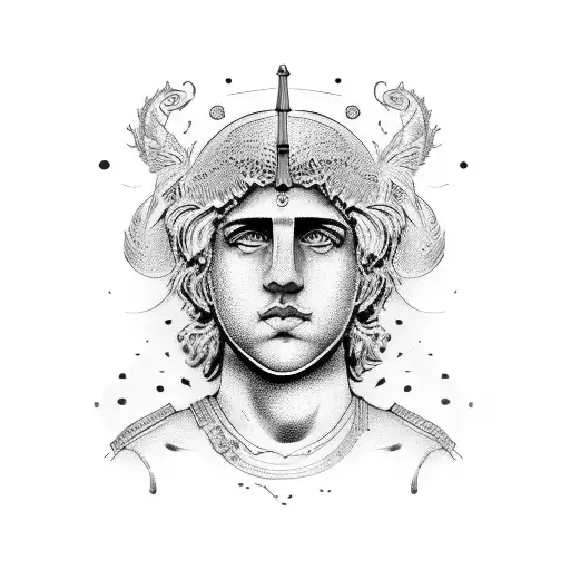 alexander the great tattoo design idea