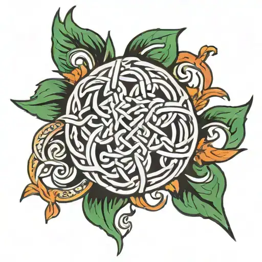 Celtic knott band tattoo design idea