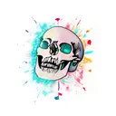 cracked skull tattoo design idea