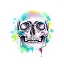 cracked skull tattoo design idea