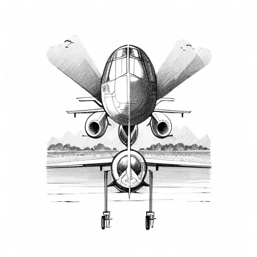aviation  tattoo design idea