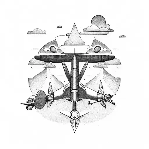 aviation  tattoo design idea