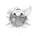 aviation  tattoo design idea