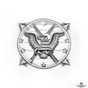 patriotic, police, military, America, Christian religion  tattoo design idea
