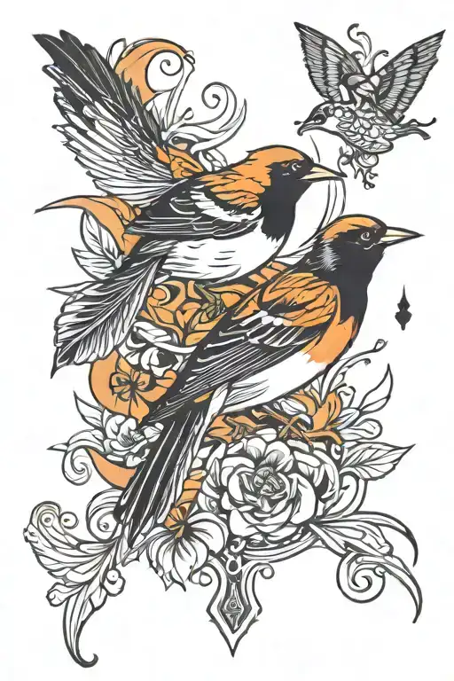 Baltimore Orioles tattoo design idea