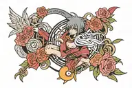 peaceful hate tattoo design idea