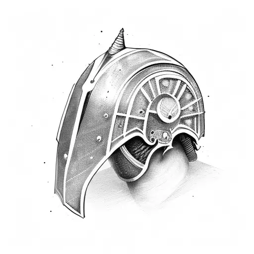 knight helmet  tattoo design idea